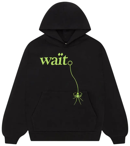 Sp5der Wait Hoodie 'Black'